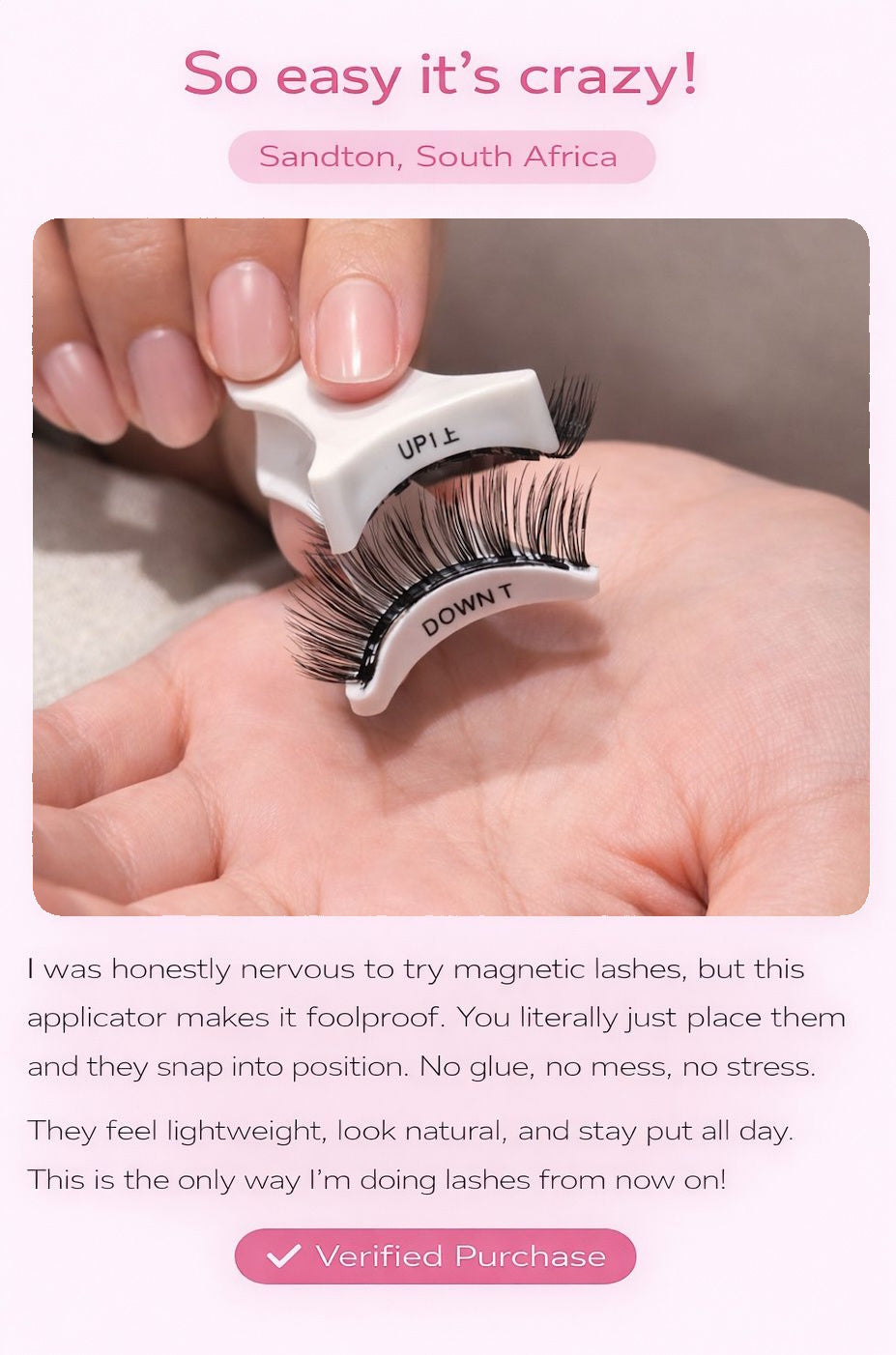 Customer review magnetic lashes