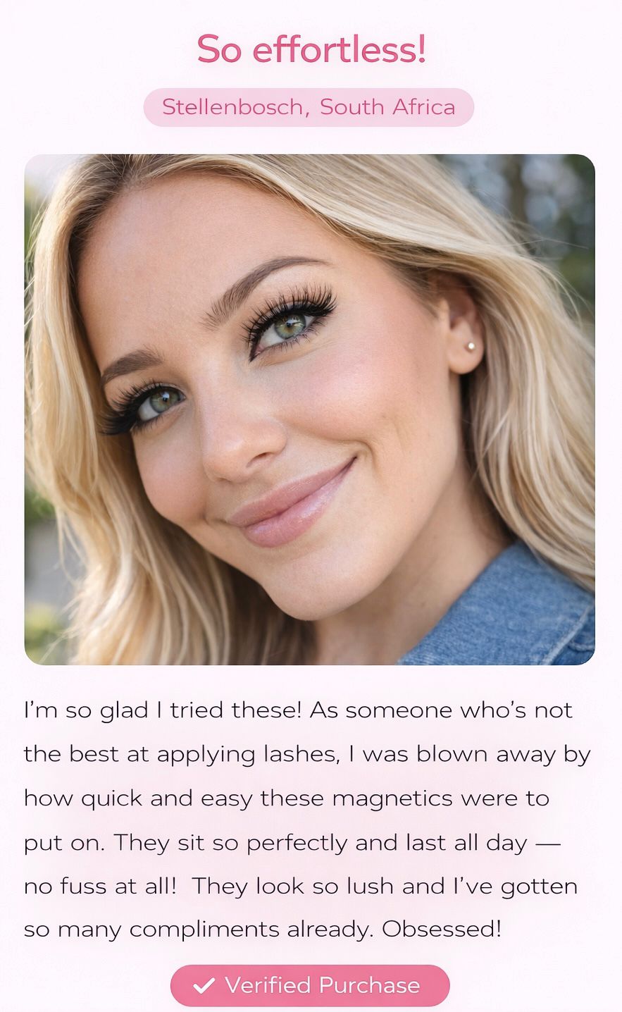 Customer review magnetic lashes