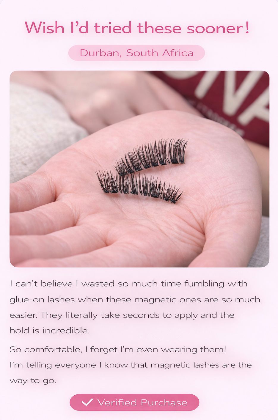 Customer review magnetic lashes